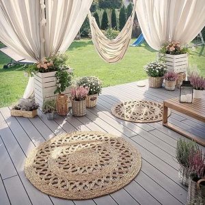 Thảm Cói Xoắn Viền
